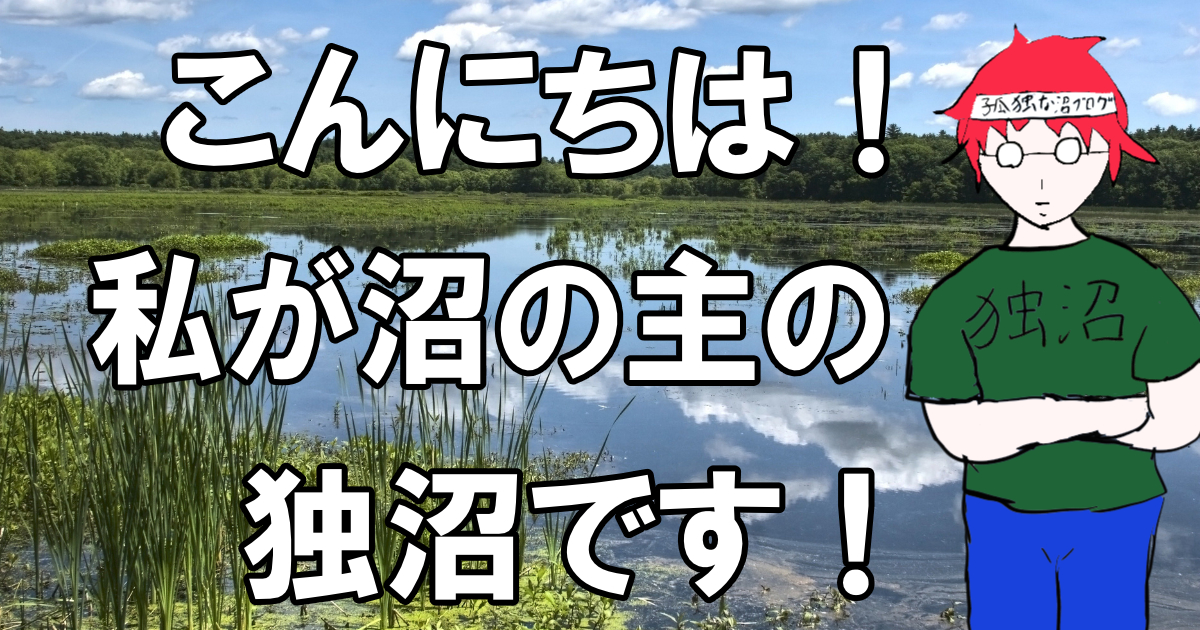 こんにちは！私が沼の主の独沼です！